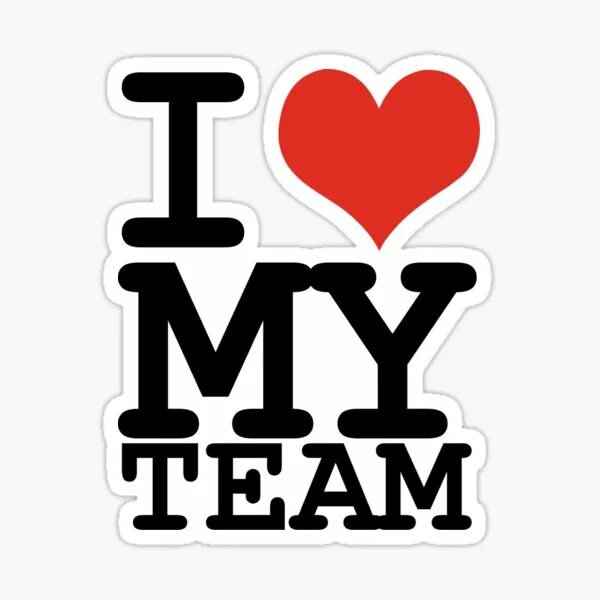 I love my team. Love team logo. My love. Love team logo. Стикер i love.