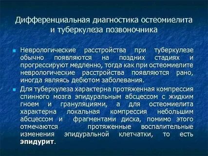 Диагностика остеомиелита