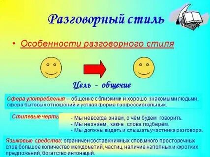 В каких случаях употребляется разговорный стиль речи