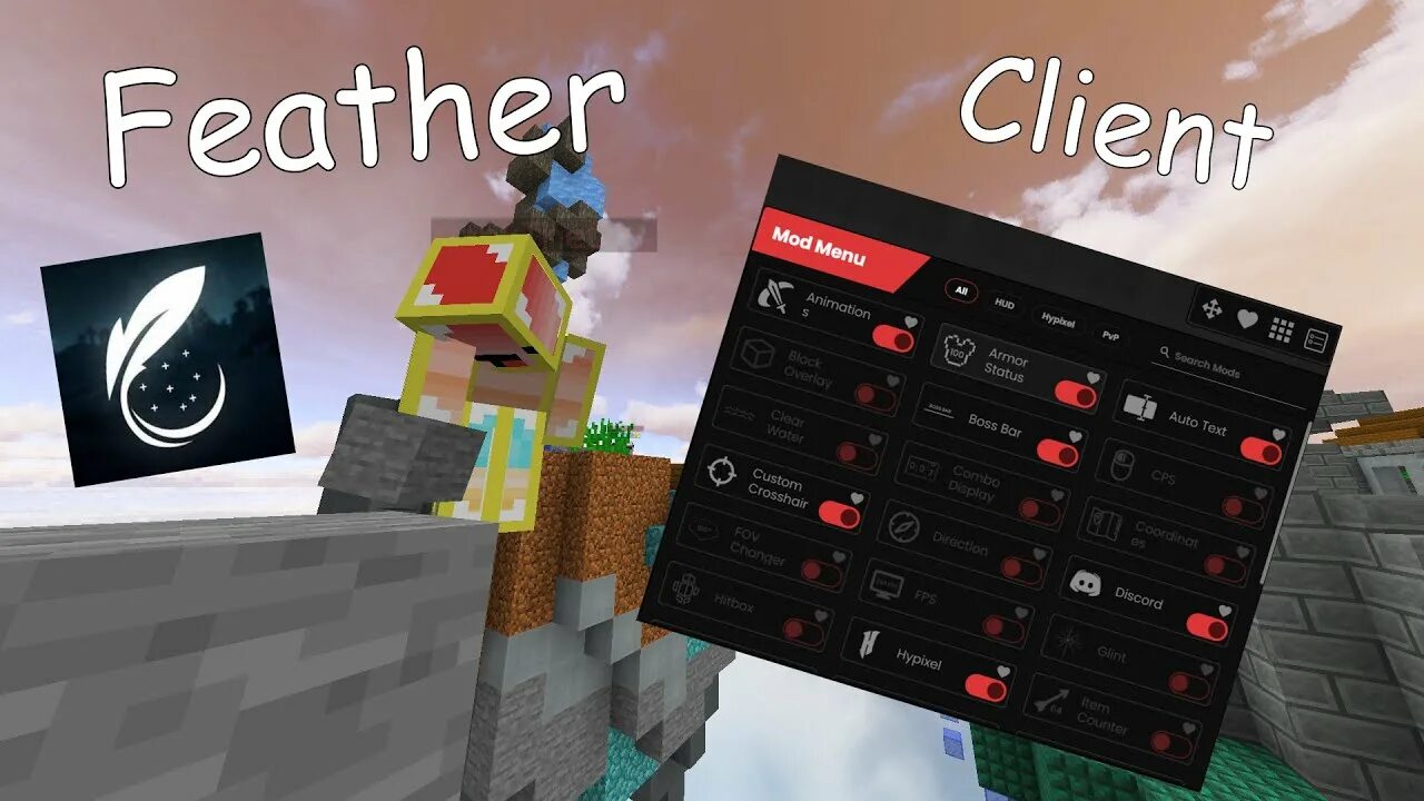 Feather client. Feather client minecraft. feather client 1.16.5. feather client пиратка.