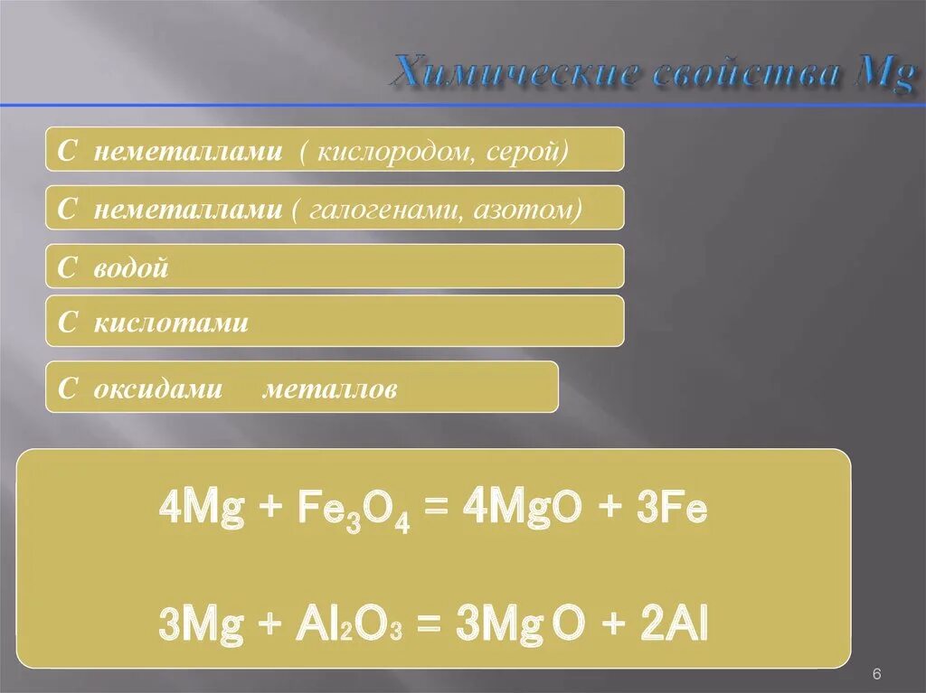 Соединения магния с серой