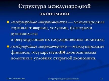 Международная экономика сегодня