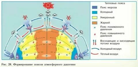 В каких широтах наблюдается восходящее движение