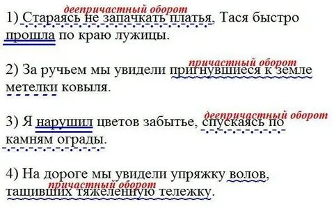 Причастный и деепричастный оборот в одном предложении