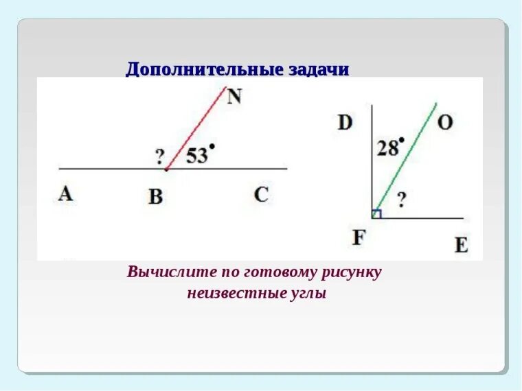 Тест углы 2 класс. Вычисли неизвестный угол по готовому рисунку. вычислить неизвестные углы. дополнительные углы. готовые углы.