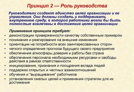 Роль руководящих принципов