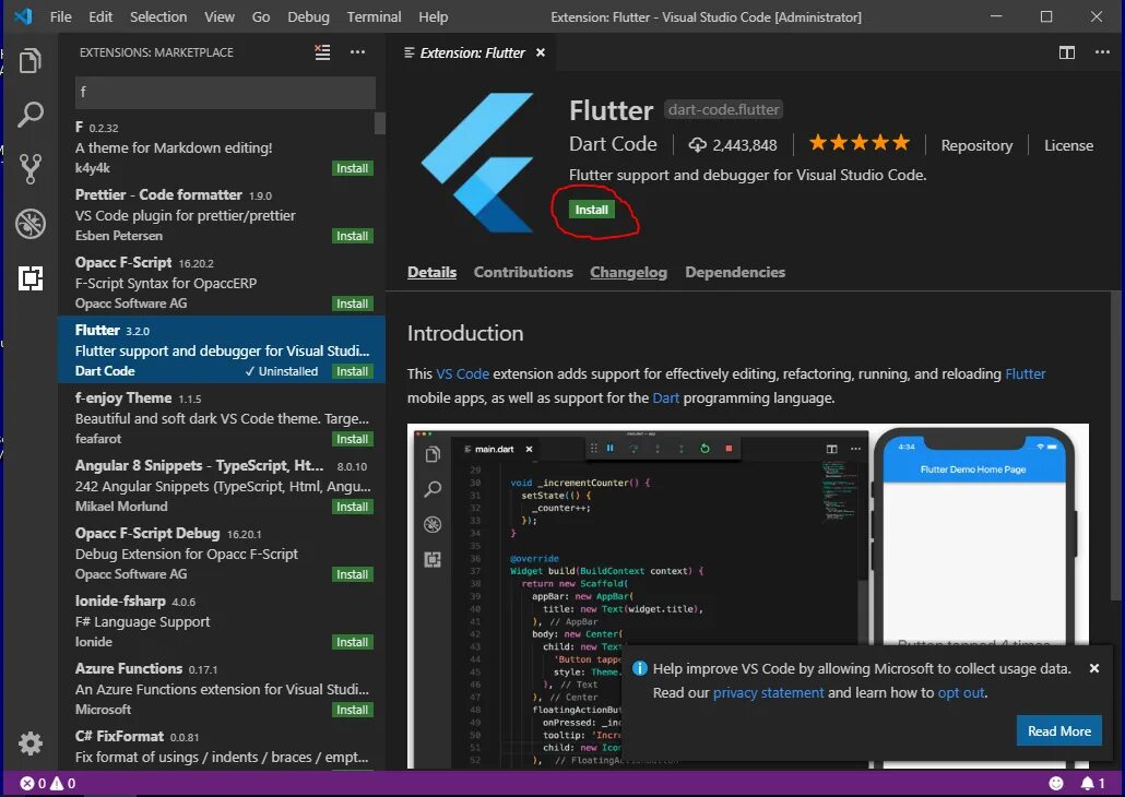 Visual Studio code Dart. Flutter код. Visual Studio code установка. Flutter язык программирования.