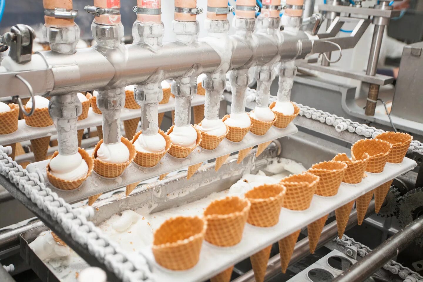 Где производится продукция. Производство мороженого. Пищевая промышленность. Фабрика мороженого. Конвейер мороженого.