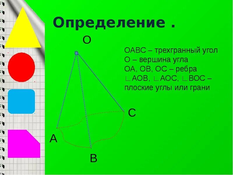 Трехгранный угол. Плоские углы трехгранного угла. Трехгранный и многогранный углы. Трехгранный угол теорема. Теорема синусов для трехгранного угла