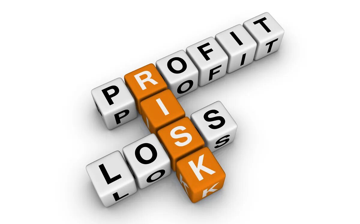Puzzle concept word. Risk/profit. Profit risk. Profit risk. Profit risk.