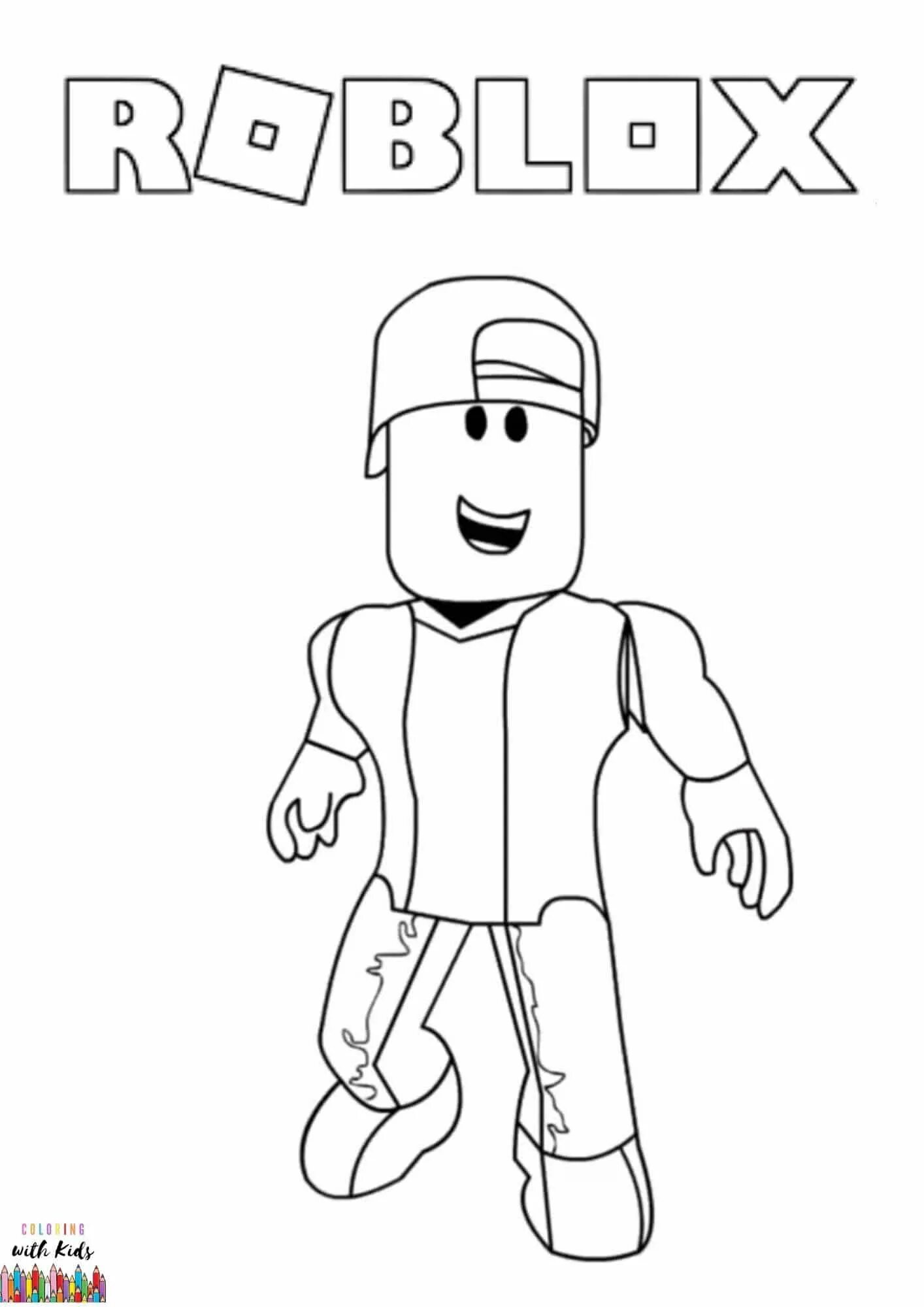 Роблокс раскраска для детей распечатать раскраски Roblox coloring pages Print and  Coloring pages for boys, Coloring page