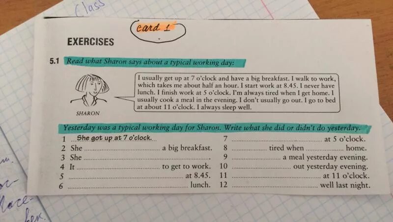 Предложение со словом typical. Yesterday i. Yesterday was great ответы. Read what Sharon says about a typical. Did she work yesterday