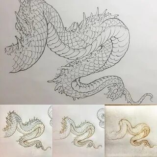 Китайский дракон нарисовать