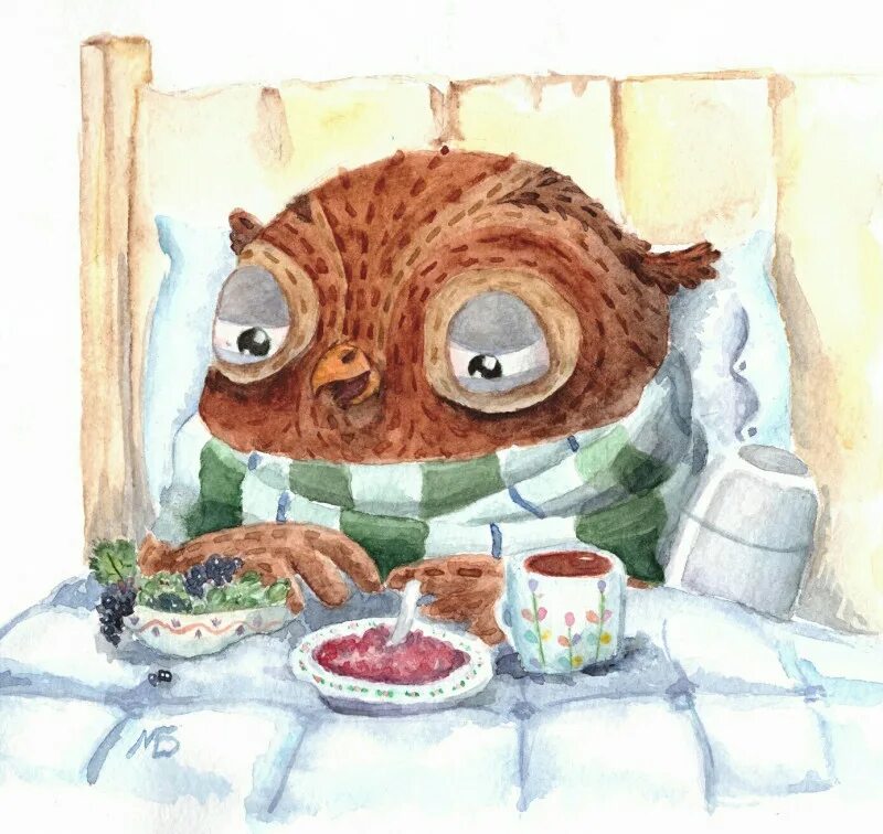 Рисунок пьем чай. Сова с чаем. Совушки с чаем. Совы чаепитие. Иллюстрации с чаем.