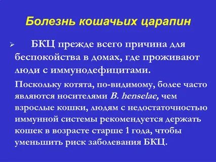 Симптом кошачьей царапины