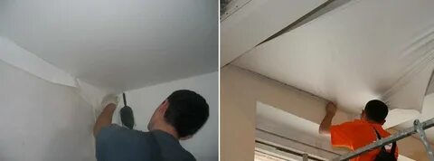 Натяжные потолки время установки