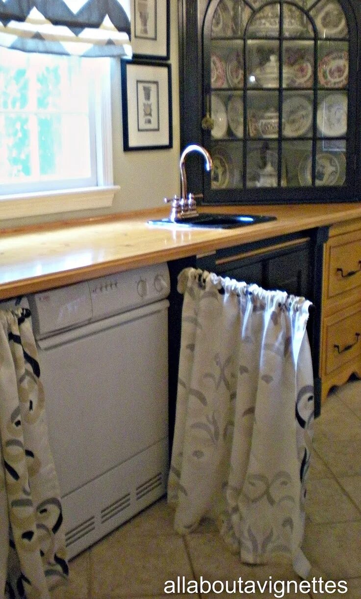 Кухонный шкаф со шторкой вместо двери фото Sign in Home decor kitchen, Shabby chic kitchen, Cottage kitchens