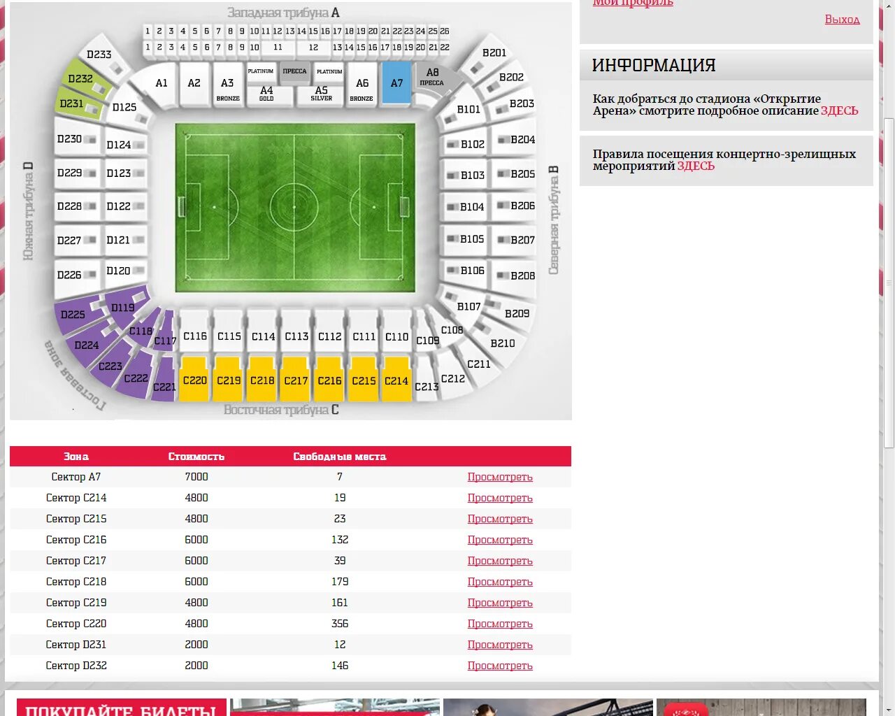 Сколько билетов продано на матч. Сектор а2 открытие Арена. Сектор а7 открытие Арена. Открытие Арена сектор g222.
