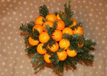 Букет из мандаринов своими