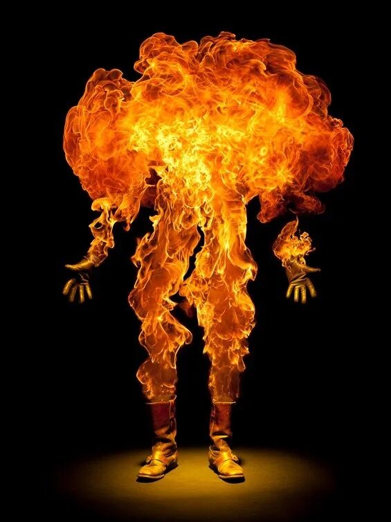 Man in the fire