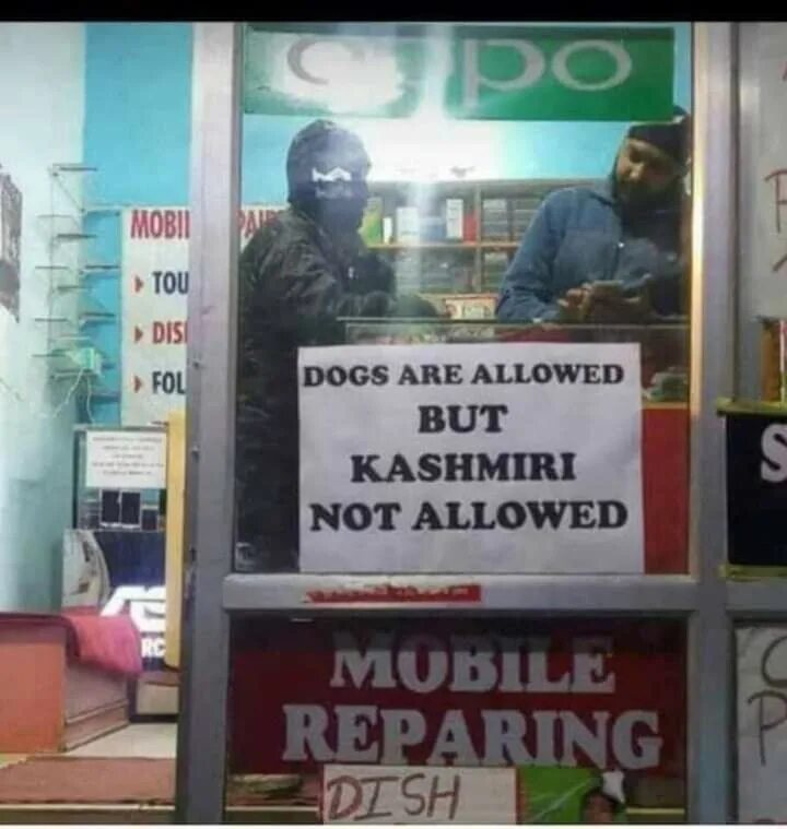 Dogs are not allowed. Russians are not allowed. Country not allowed