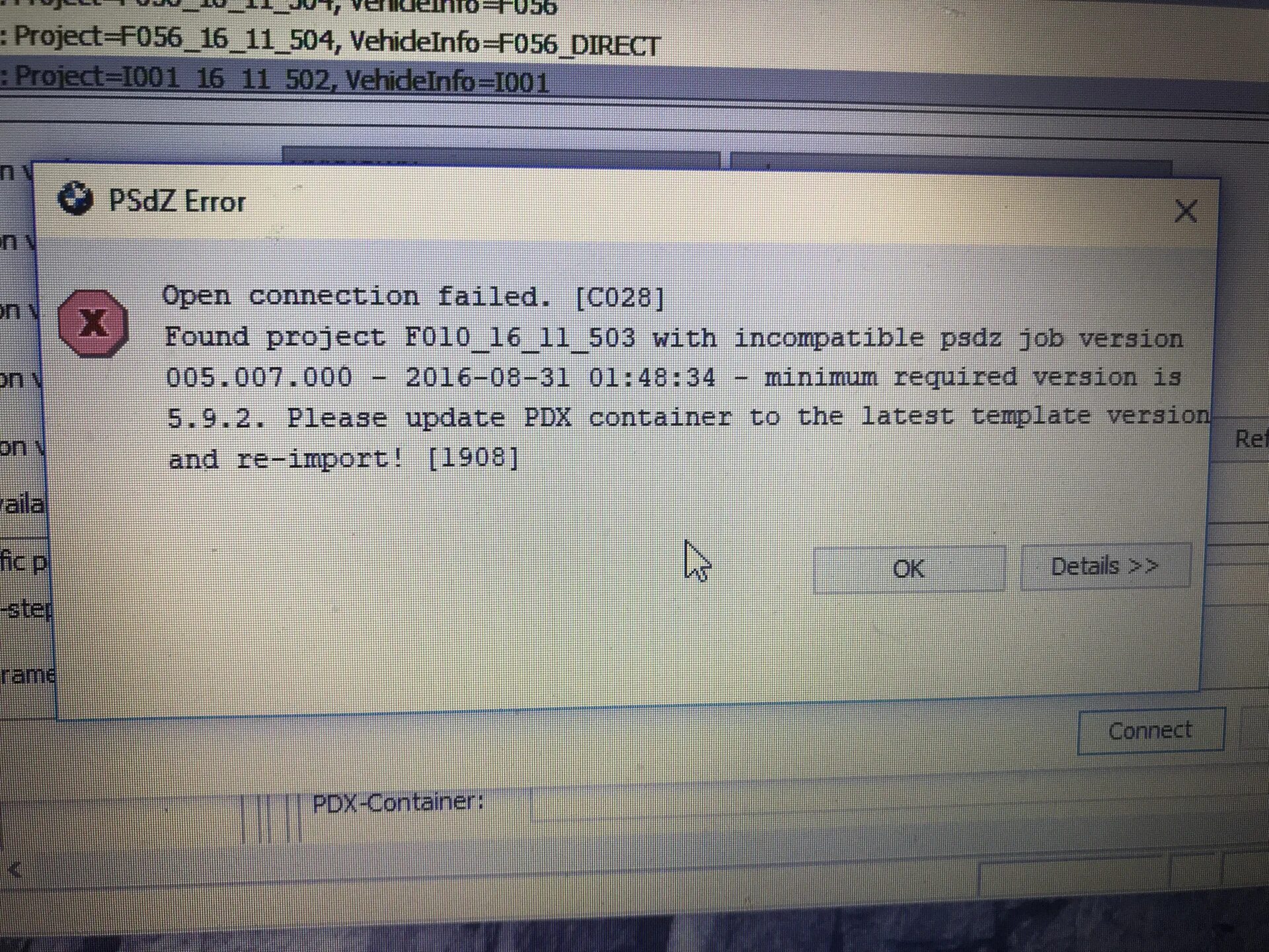 Project not found