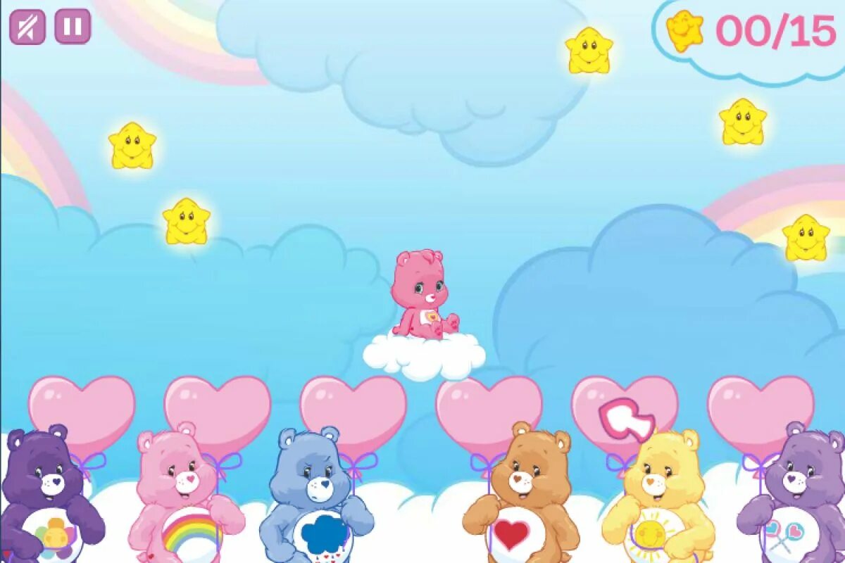 Игра мишка старая версия. Care Bears игра. Заботливые мишки игра. Игра облачко.