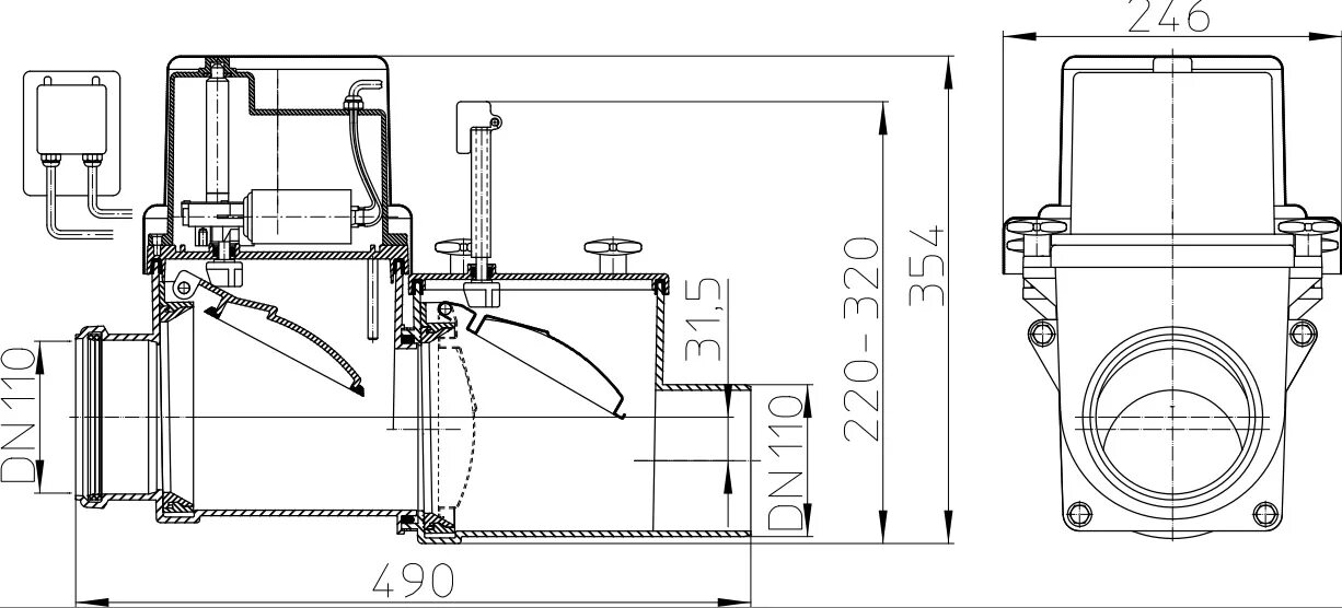 Hl 710.2 epc. Канализационный затвор с электроприводом hl710.2EPC. Обратный клапан hl710. Канализационный затвор с электроприводом, hl710.2EPC/715.2EPC. Канализационный клапан hl710.2EPC.