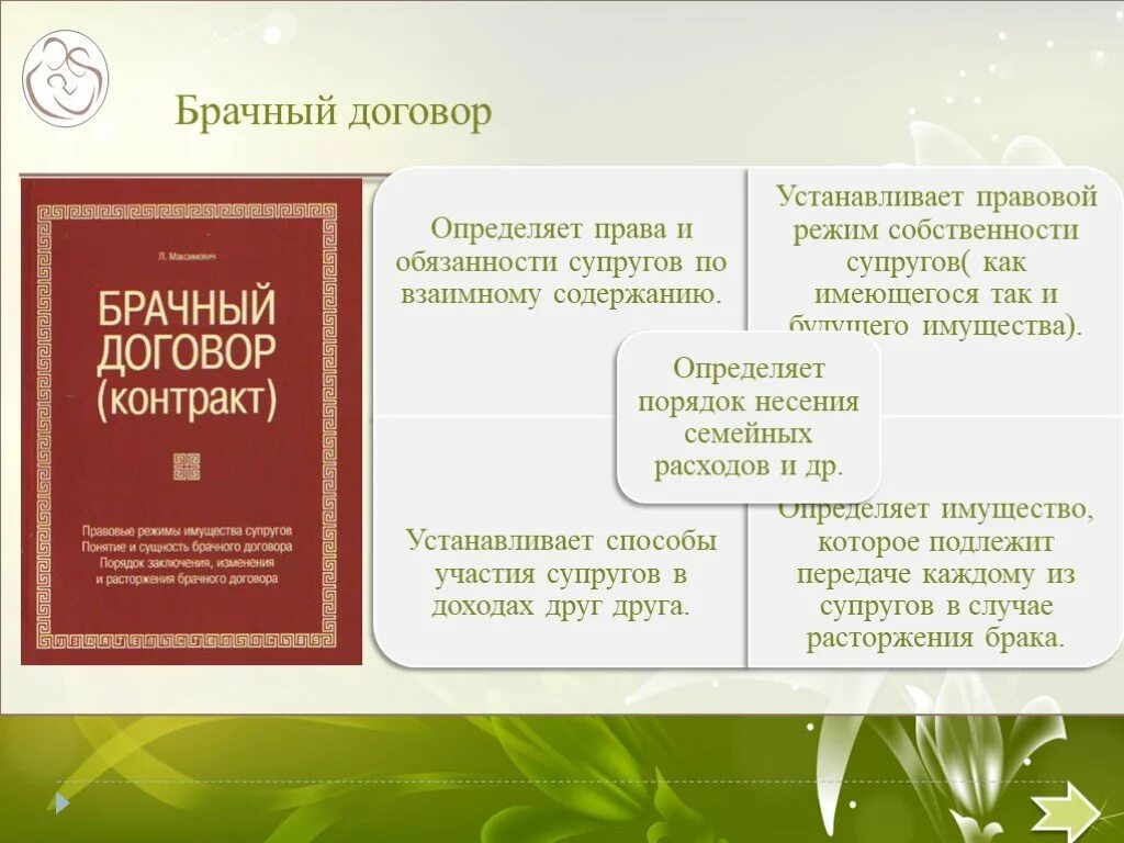 Семейное право Обществознание 11 класс. Семейное право Обществознание 10. Что такое брачный договор 10 класс. Брачный договор определяет имущественные