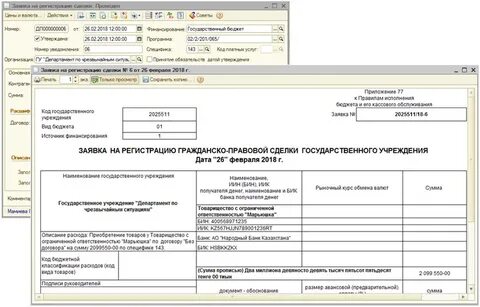 Код государственного учреждения