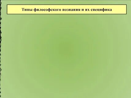 Типы знания в философии