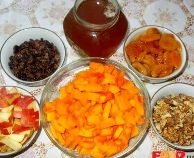 Смесь сухофруктов с грецкими орехами рецепт