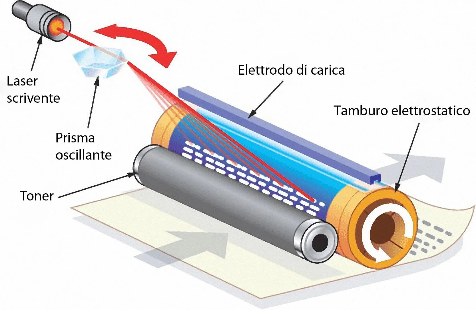 Лазерный принтер электризация. Устройство лазерного принтера. Схема работы лазерного принтера. Строение лазерного принтера.