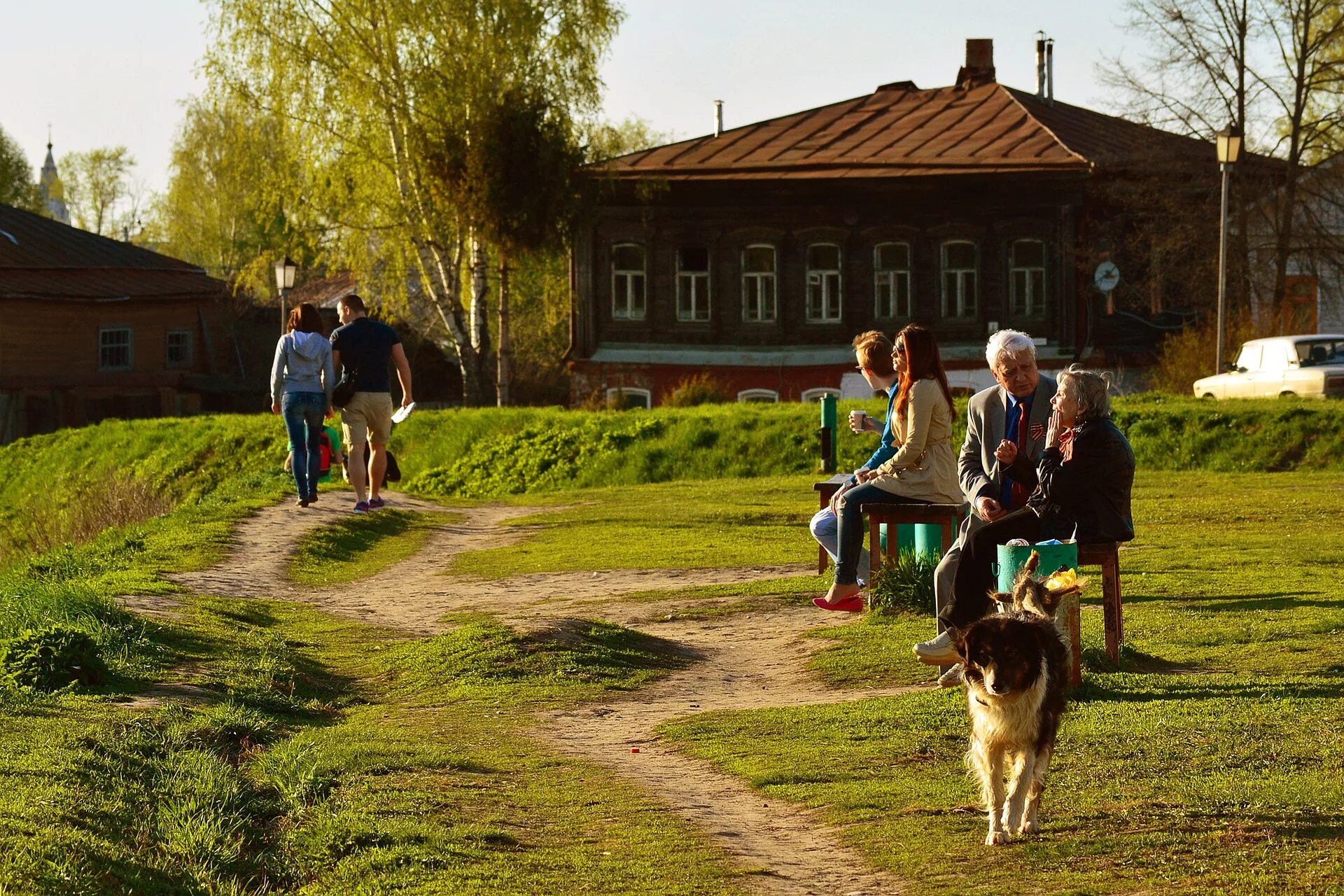Деревенский идти