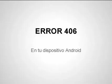 Ошибка 406