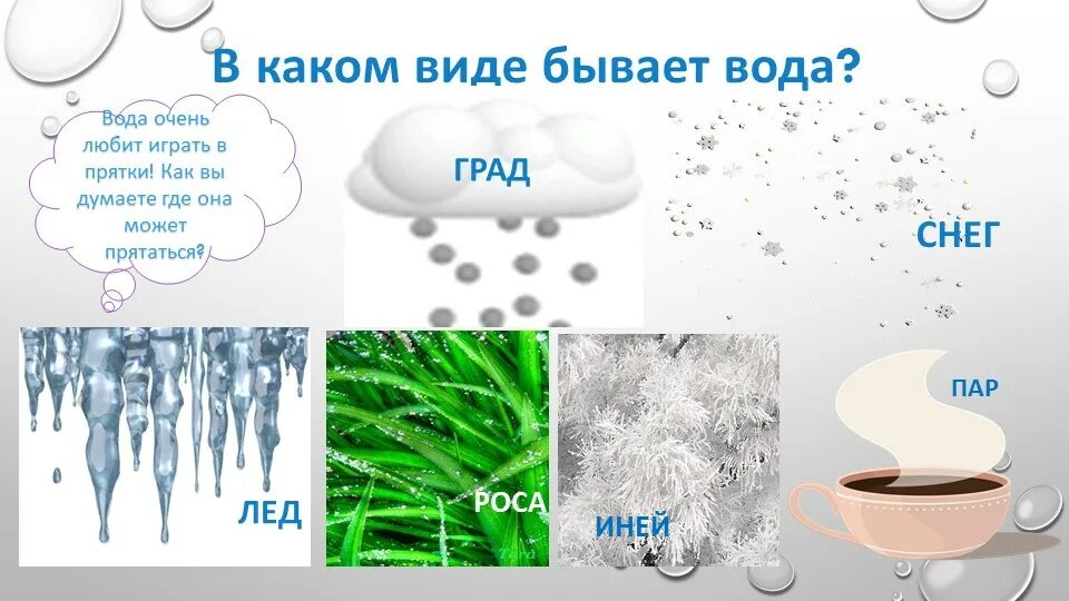 Где есть вода. Какая бывает вода для детей. Какая бывает вода. Где бывает вода. Где в природе есть вода.