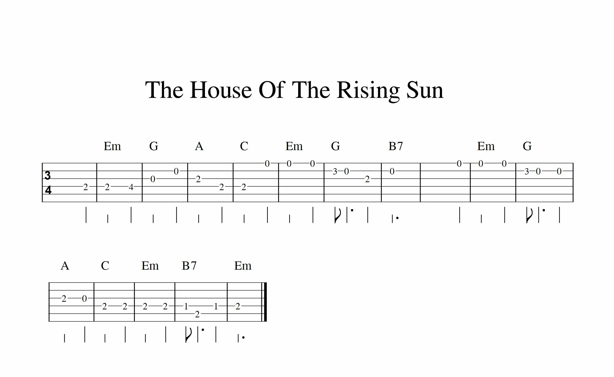 Animals house of rising аккорды. House of the Rising Sun табы для гитары. House of the Rising Sun Ноты для гитары. House of the Rising Sun табы. House of the Rising Sun Fingerstyle.