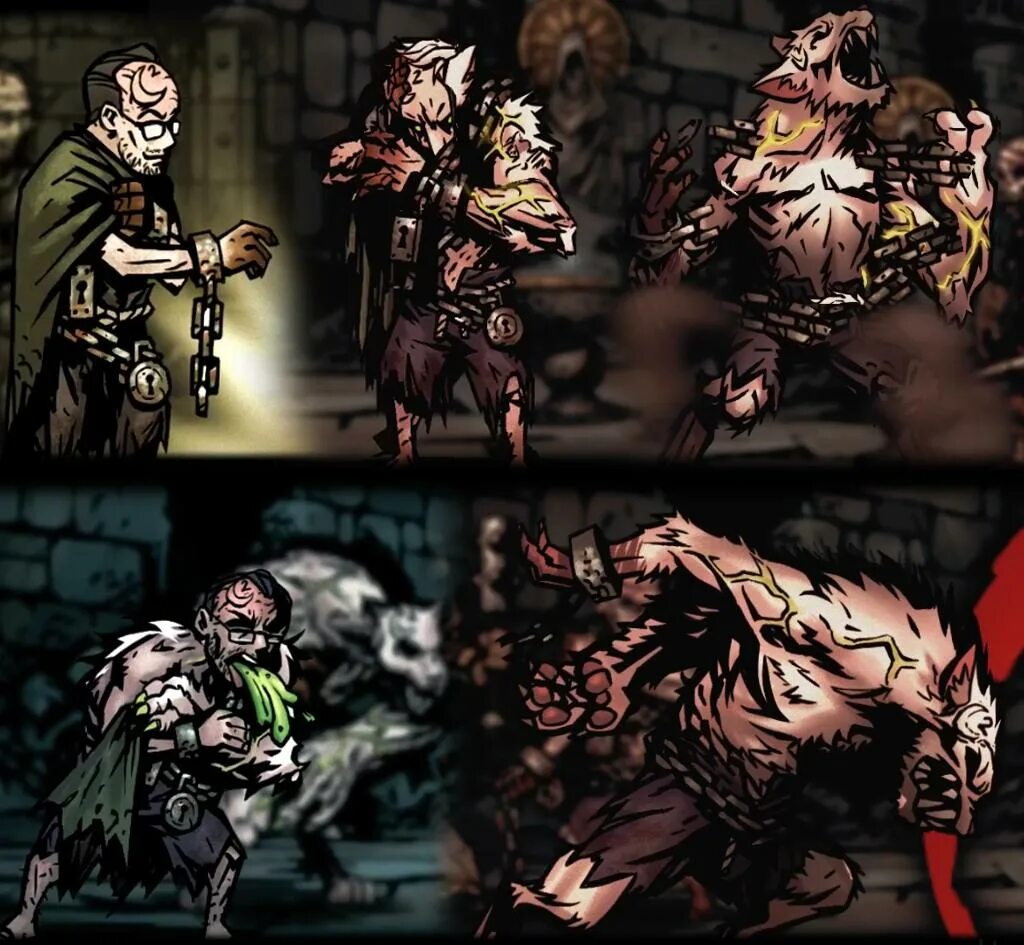Dungeon enemies. Darkest dungeon выродок комикс. darkest dungeon рыболюди. darkest dungeon воодушевление.