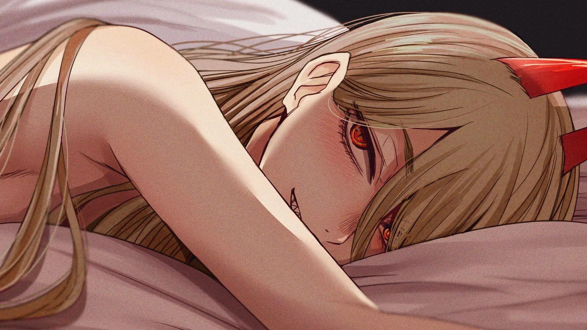 Пауэр аниме арт. Пауэр chainsaw man. Пауэрс человек бензопила аниме. Пауэр аниме арт. Denji and reze.