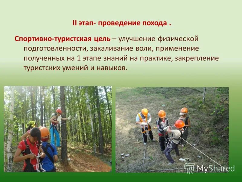 цели спортивного туризма