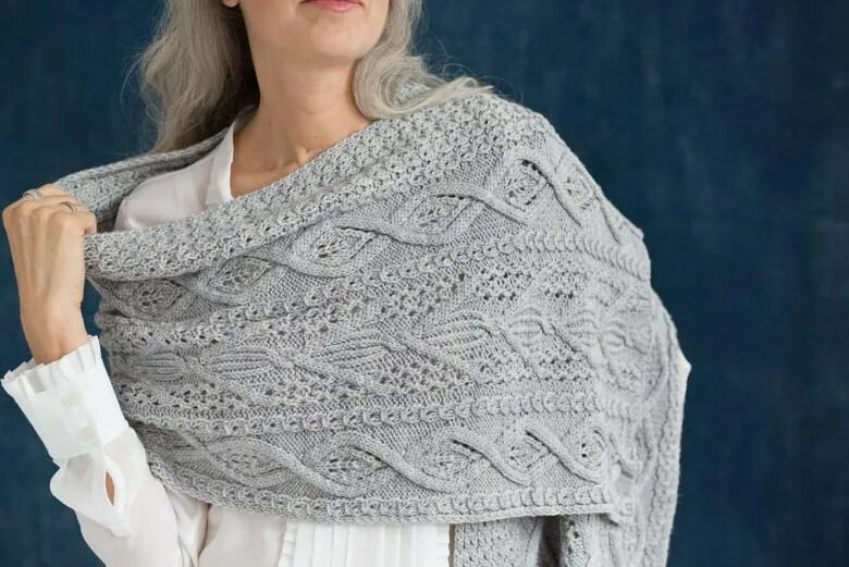 Вязание палантина. Палантин из vogue knitting. палантин спицами. вязаные палантины спицами. вязание палантина спицами.