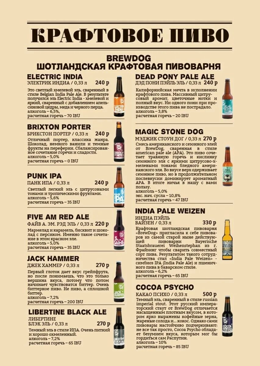 Отличие пивного напитка