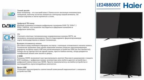 Телевизоры хайер характеристики