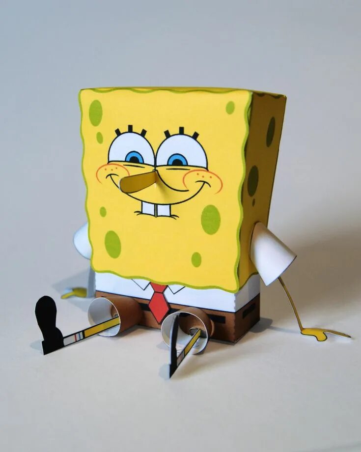 Spongebob купить. Паперкрафт Спанч Боб. Paper Crafts Патрик и Спанч Боб. Спанч Боб из бумаги. Губка Боб поделка.