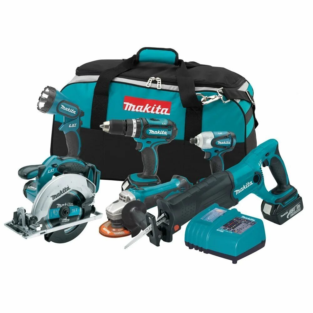 Набор инструмента макита на аккумуляторах в чемодане. Makita lxt1500 набор. Макита lxt1500 набор аккумуляторного инструмента. Makita lxt1500 18-v набор. Makita набор инструментов Kombo Kit.