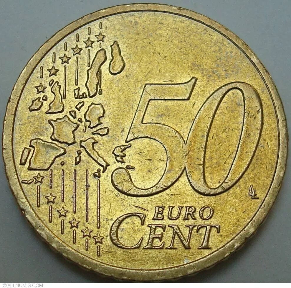 50 Евро сент. 50 Euro Cent. Монета 50 Euro ceros. 50 Евро 2003. Пятьдесят евро