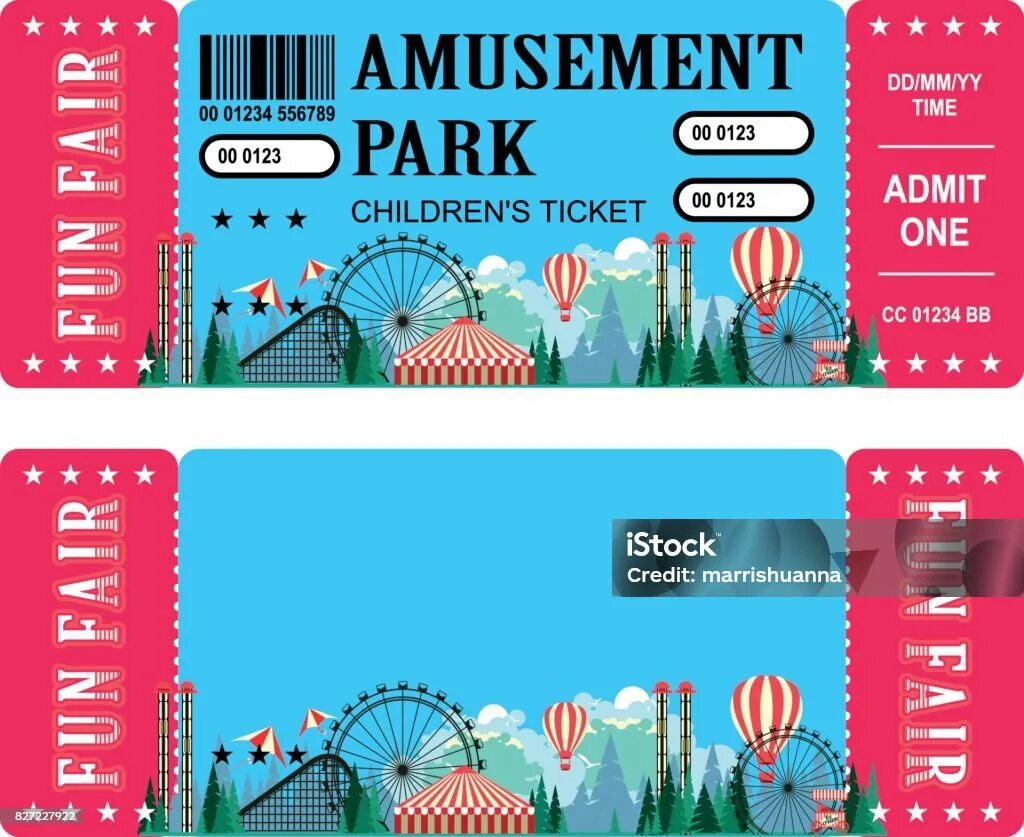 Билет на аттракцион. Билеты на развлечения. Amusement Park ticket. Билет на аттракцион распечатать.