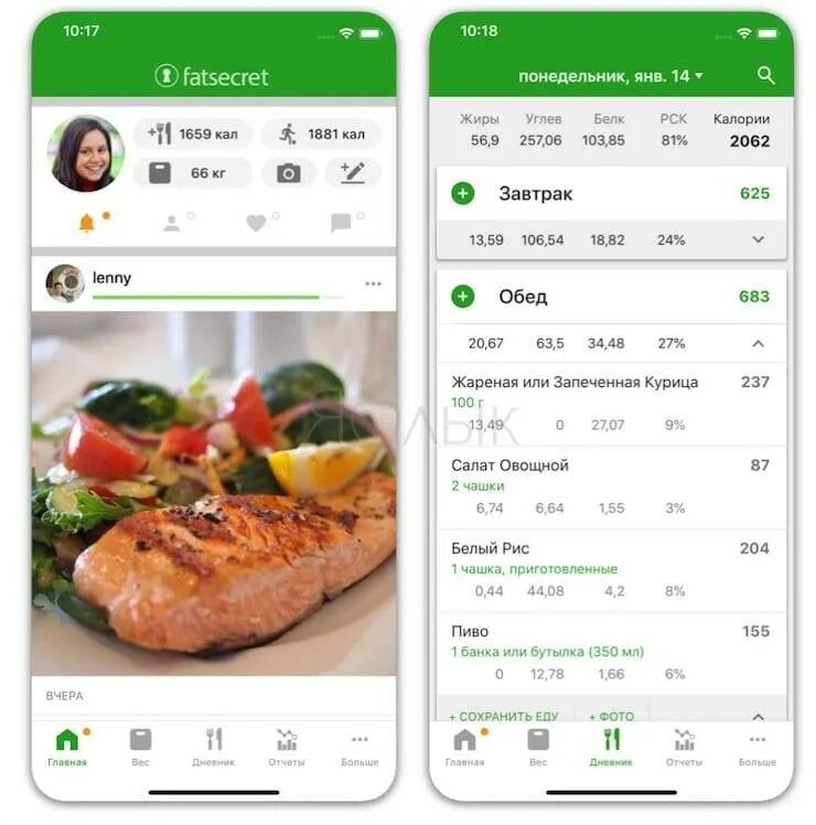 Программа счетчик калорий секрет. Счетчик калорий от FATSECRET. Приложение FATSECRET. Счетчик калорий по фото