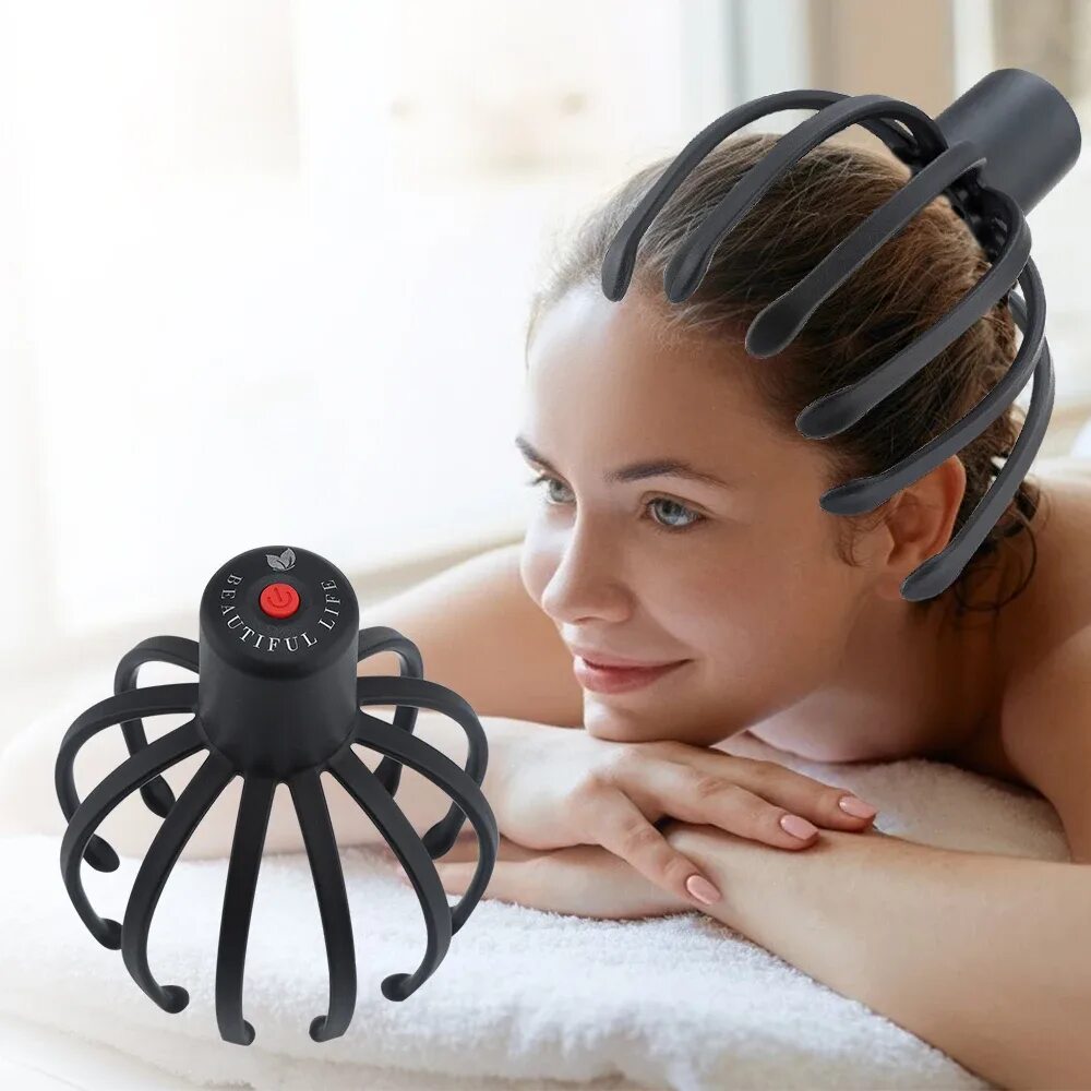 Самый хороший массажный. Octopus Scalp Massager. Массажер для головы Wireless head Massager. Hailicare Electric Octopus Claw Scalp Massager. Массажер для головы Октопус.