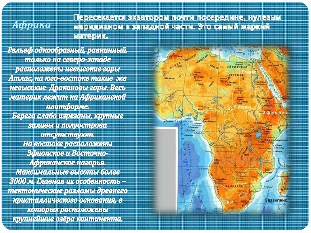 Проект по географии 7 класс Африка. Нулевой Меридиан пересекает Африку с Запада на. Рельеф и климат Африки. Африка презентация.